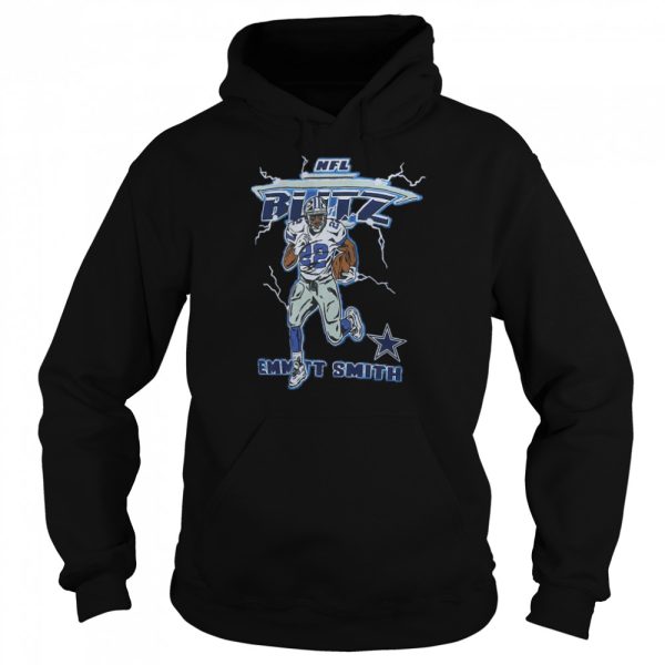 Awesome emmitt Smith Dallas Cowboys Blitz Retired Player Tri-Blend T-Shirt