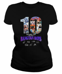 BTS Bangtan Boys 10 years of 2013 2023 signatures shirt 2