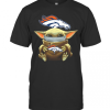 Baby Yoda Face Mask Denver Broncos T-Shirt