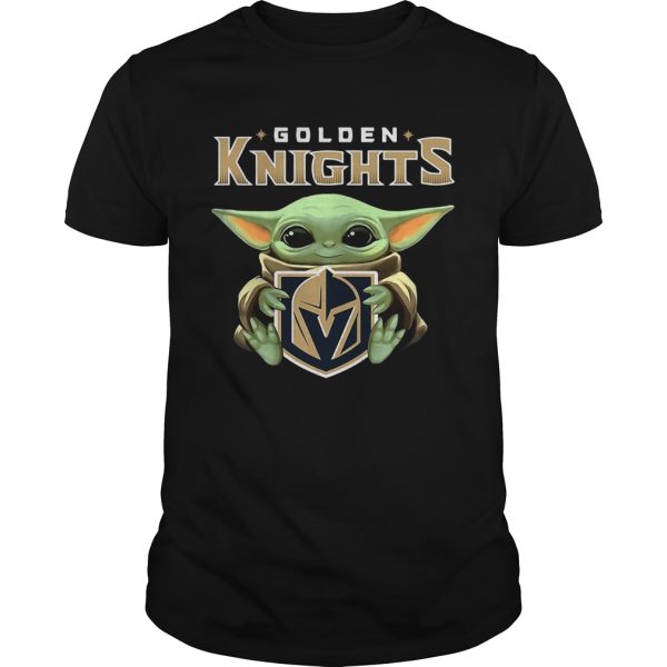 Baby Yoda Hug Golden Knights shirt