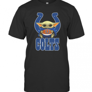 Baby Yoda Hug Indianapolis Colts Football T-Shirt