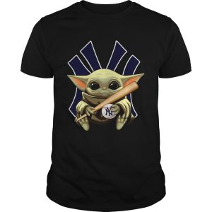 Baby Yoda Hug New York Yankee shirt