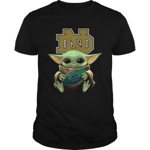 Baby Yoda Hug Notre Dame Fighting Irish shirt