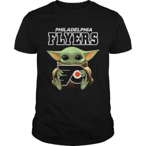 Baby Yoda Hug Philadelphia Flyers shirt