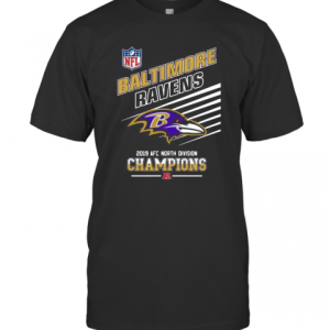 Baltimore Ravens Football 2019 Afc North Division Champions T-Shirt