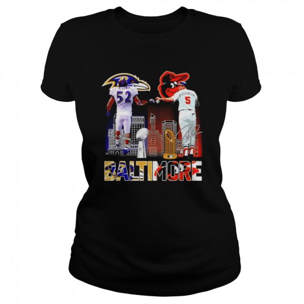 Baltimore Ravens and Baltimore Orioles champions R.Lewis and B.Robinson shirt