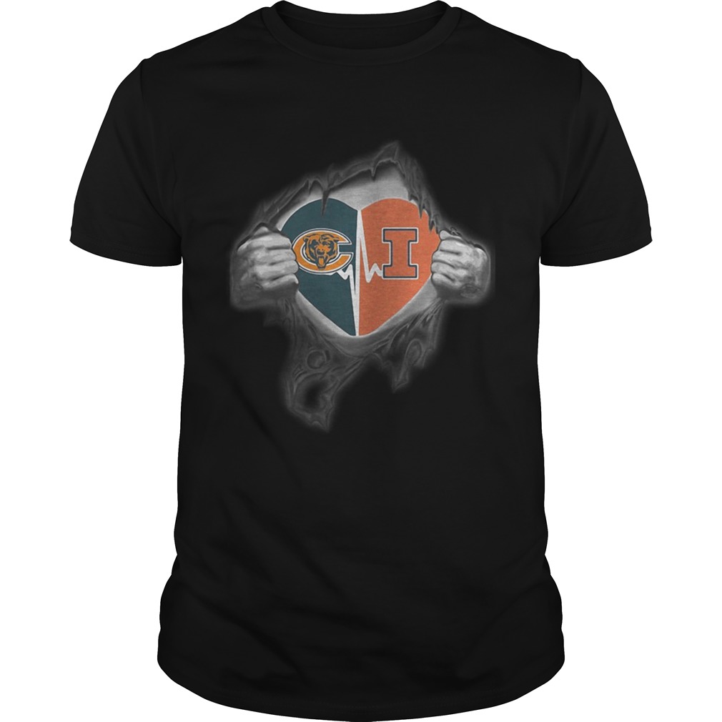 Chicago Bears Inside My Heart Chicago Cubs T-Shirt, hoodie, longsleeve,  sweatshirt, v-neck tee