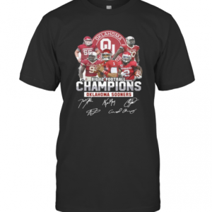 Big 12 Football Champions Oklahoma Ma Sooners Signatures T-Shirt