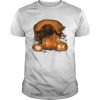 Black cat pumpkins halloween shirt