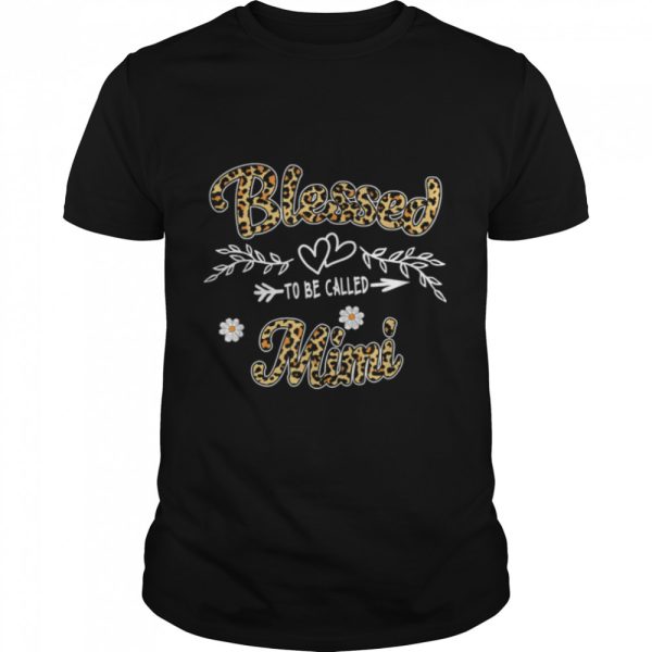 Blessed To Be Called Mimi Womens Leopard Mimi Mothers day T-Shirt