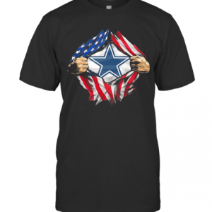 Blood Insides Dallas Cowboys American Flag Independence Day T-Shirt