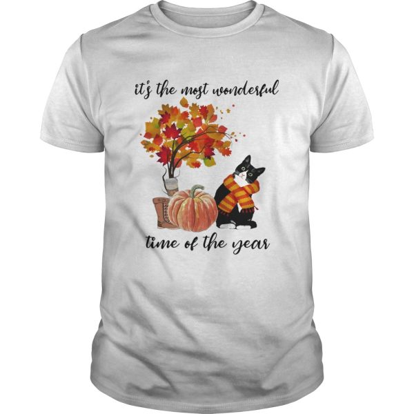 Bombay Cat Collie Its The Most Wonderful Time Of The Year Fall Autumn Maple Leaf Shirt