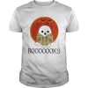Booooks Ghost reading books Halloween shirt