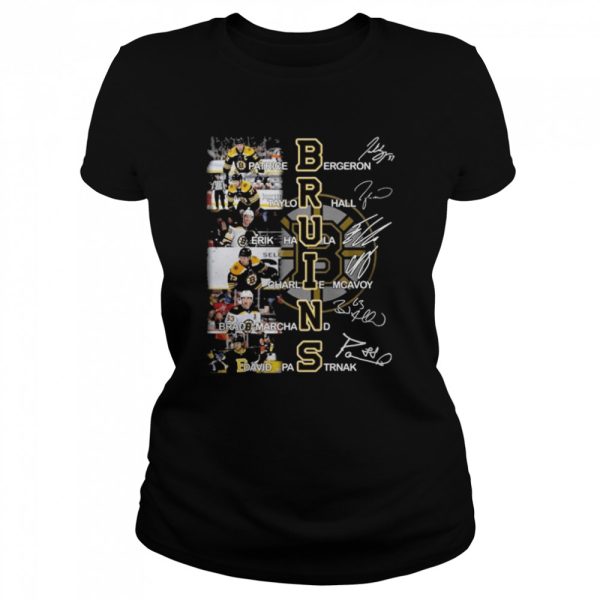 Boston bruins all team 2022 signatures shirt