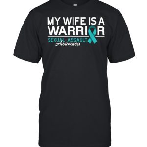 Brave I wife I sexual assault awareness I teal ribbon shirt