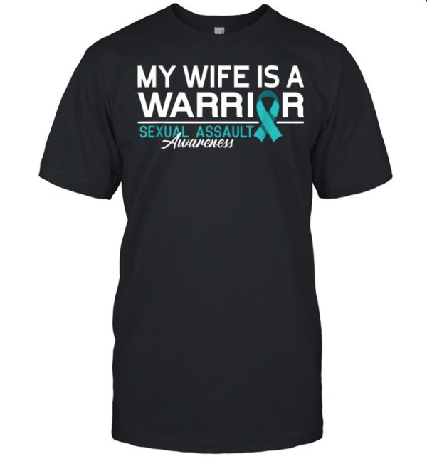 Brave I wife I sexual assault awareness I teal ribbon shirt