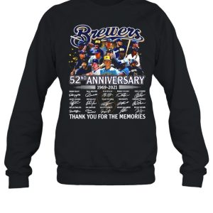 Brewer Baseball Team 52nd Anniversary 1969 2021 Signatures Thank You For The Memories shirt 4