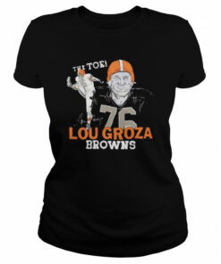 Browns Lou Groza signature T shirt 2