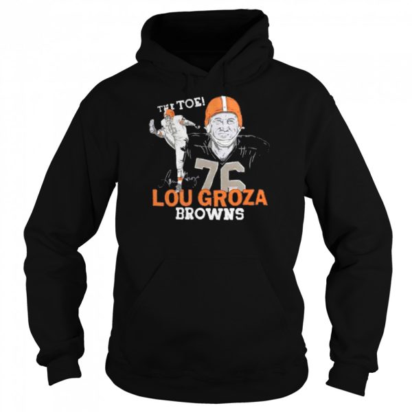 Browns Lou Groza signature T-shirt