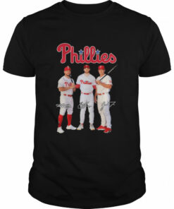 Bryce Harper And Louisville Slugger And Gabe Kapler Philadelphia Phillies Signatures Shirt 1