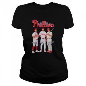 Bryce Harper And Louisville Slugger And Gabe Kapler Philadelphia Phillies Signatures Shirt