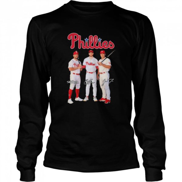 Bryce Harper And Louisville Slugger And Gabe Kapler Philadelphia Phillies Signatures Shirt