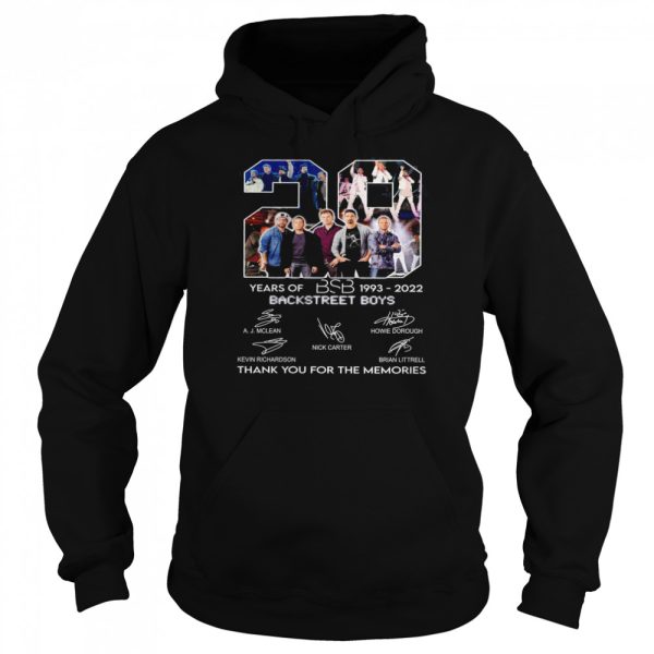 Bsb Backstreet Boys 29 Years Of 1993-2022 Thank You For The Memories Signatures Shirt