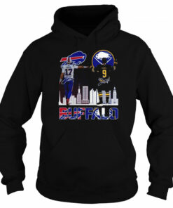 Buffalo city skyline Josh Allen Bills and Jack Eichel Sabers signatures 2022 shirt 5