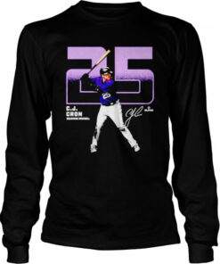 CJ Cron Colorado Outline Baseball Signatures Shirt 3