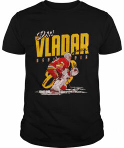 Calgary Flames Dan Vladar goalder signature shirt 1