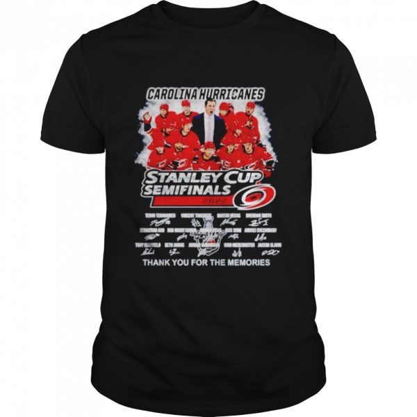 Carolina Hurricanes stanley cup semifinals 2022 thank you for the memories signatures shirt