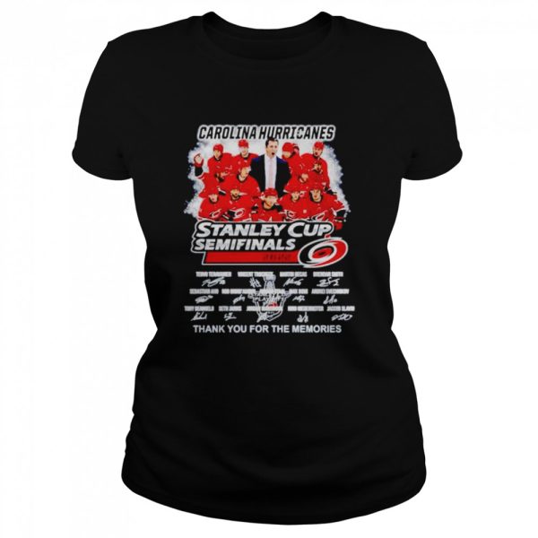 Carolina Hurricanes stanley cup semifinals 2022 thank you for the memories signatures shirt