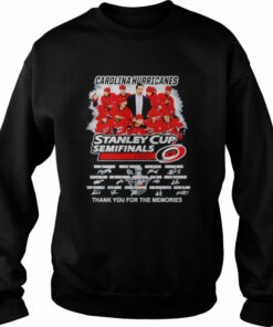 Carolina Hurricanes stanley cup semifinals 2022 thank you for the memories signatures shirt 4