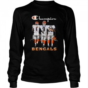 Champions Chase and Burrow and Mixon Cincinnati Bengals Signatures Shirt 3