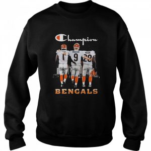 Champions Chase and Burrow and Mixon Cincinnati Bengals Signatures Shirt 4