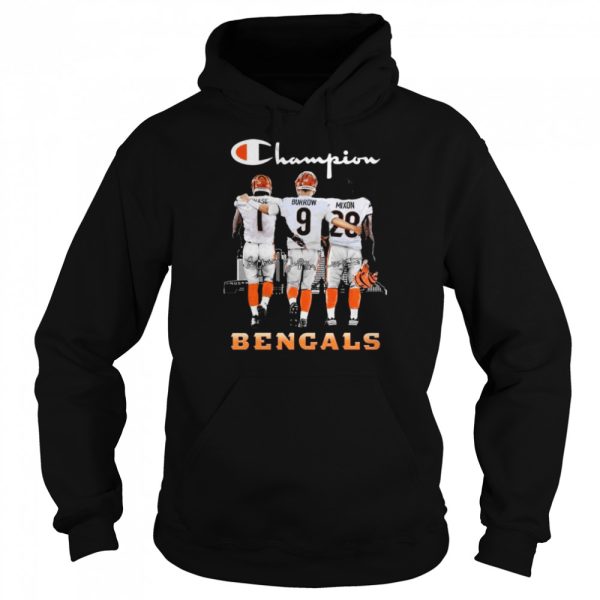 Champions Chase and Burrow and Mixon Cincinnati Bengals Signatures Shirt