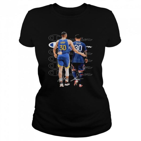 Champions Stephen Curry and Lionel Messi Signatures Shirt