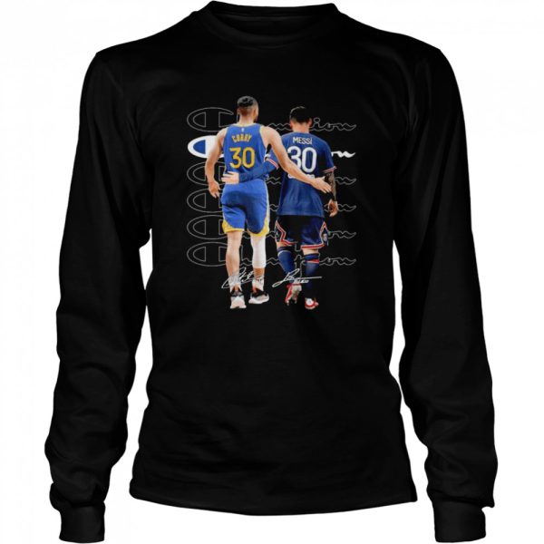 Champions Stephen Curry and Lionel Messi Signatures Shirt