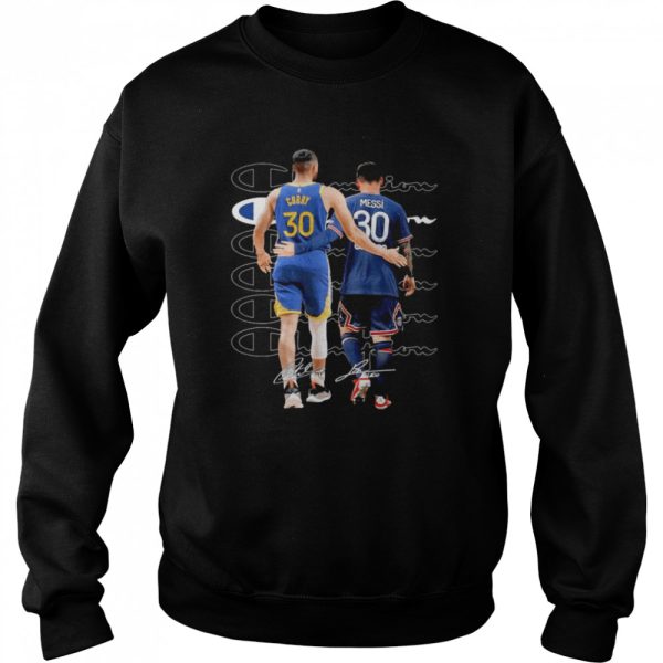 Champions Stephen Curry and Lionel Messi Signatures Shirt