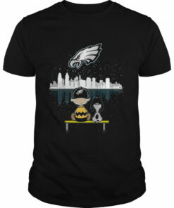Charlie Brown And Snoopy Dog Watching City Eagles T Shirt 1