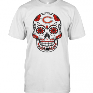 Chicago Bears Football Sugar Skull T-Shirt