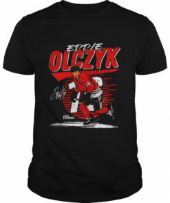 Chicago Blackhawks Eddie Olczyk center signature shirt 1