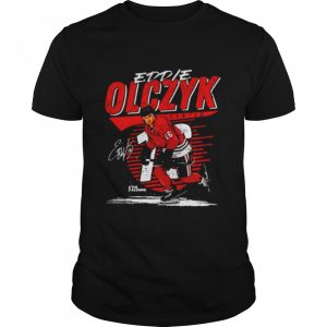 Chicago Blackhawks Eddie Olczyk center signature shirt