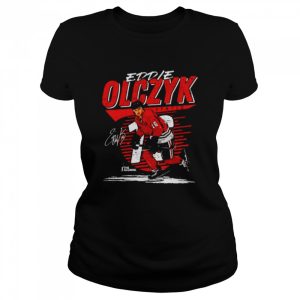 Chicago Blackhawks Eddie Olczyk center signature shirt