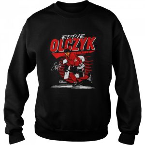 Chicago Blackhawks Eddie Olczyk center signature shirt 4