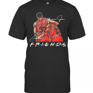 Chicago Bull Michael Jordan And Scottie Pippen Friends Signatures T-Shirt