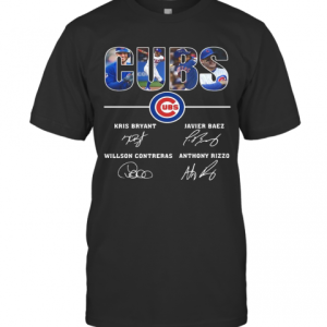 Chicago Cubs Baseball Team Players Signatures T-Shirt