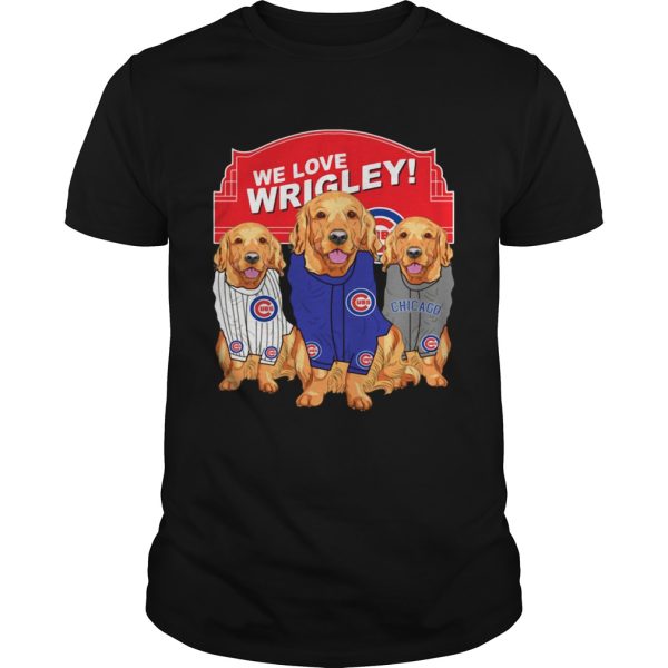 Chicago Cubs Golden Retriever We Love Wrigley shirt