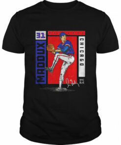 Chicago Cubs Greg Maddux card stat signature shirt 1