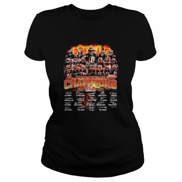 Cincinnati Bengals super bowl LVI Champions signatures shirt